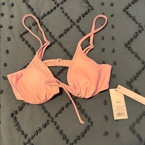 Pink Bikini Top with Adjustable Straps